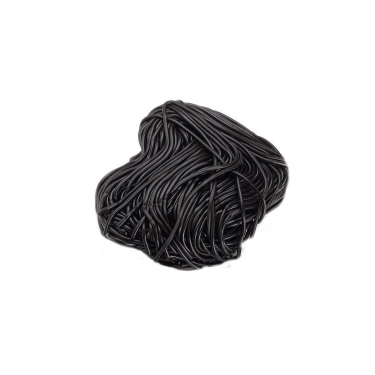 Black laces on a white background