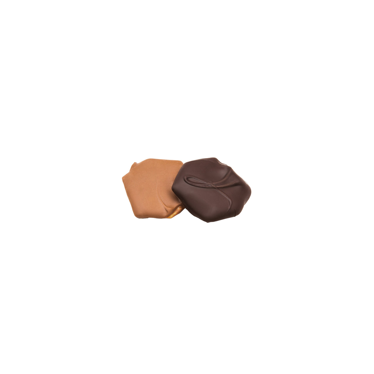 2 pieces of matzoh covered in chocolate on a white background