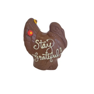 molded turkey with "stay grateful" 