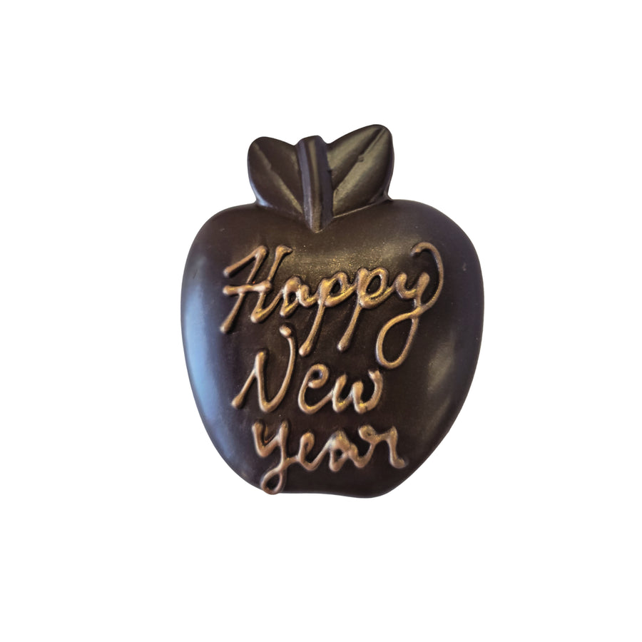 Happy New Year Apple (2-pack - solid chocolate)