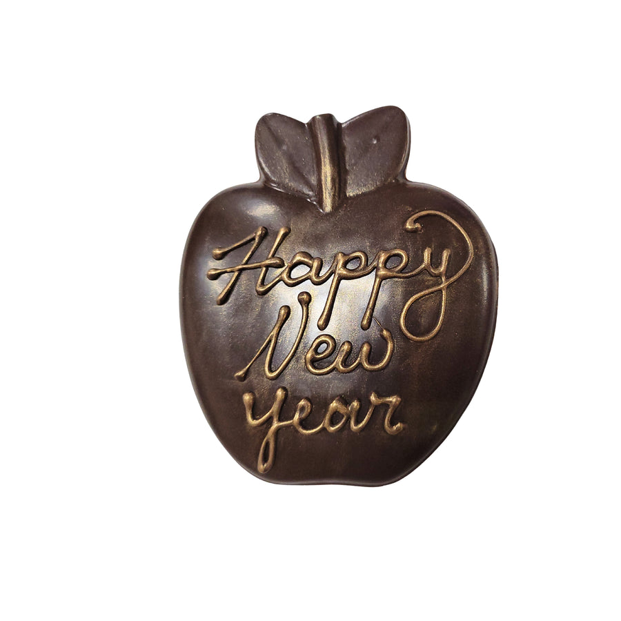 Happy New Year Apple (2-pack - solid chocolate)