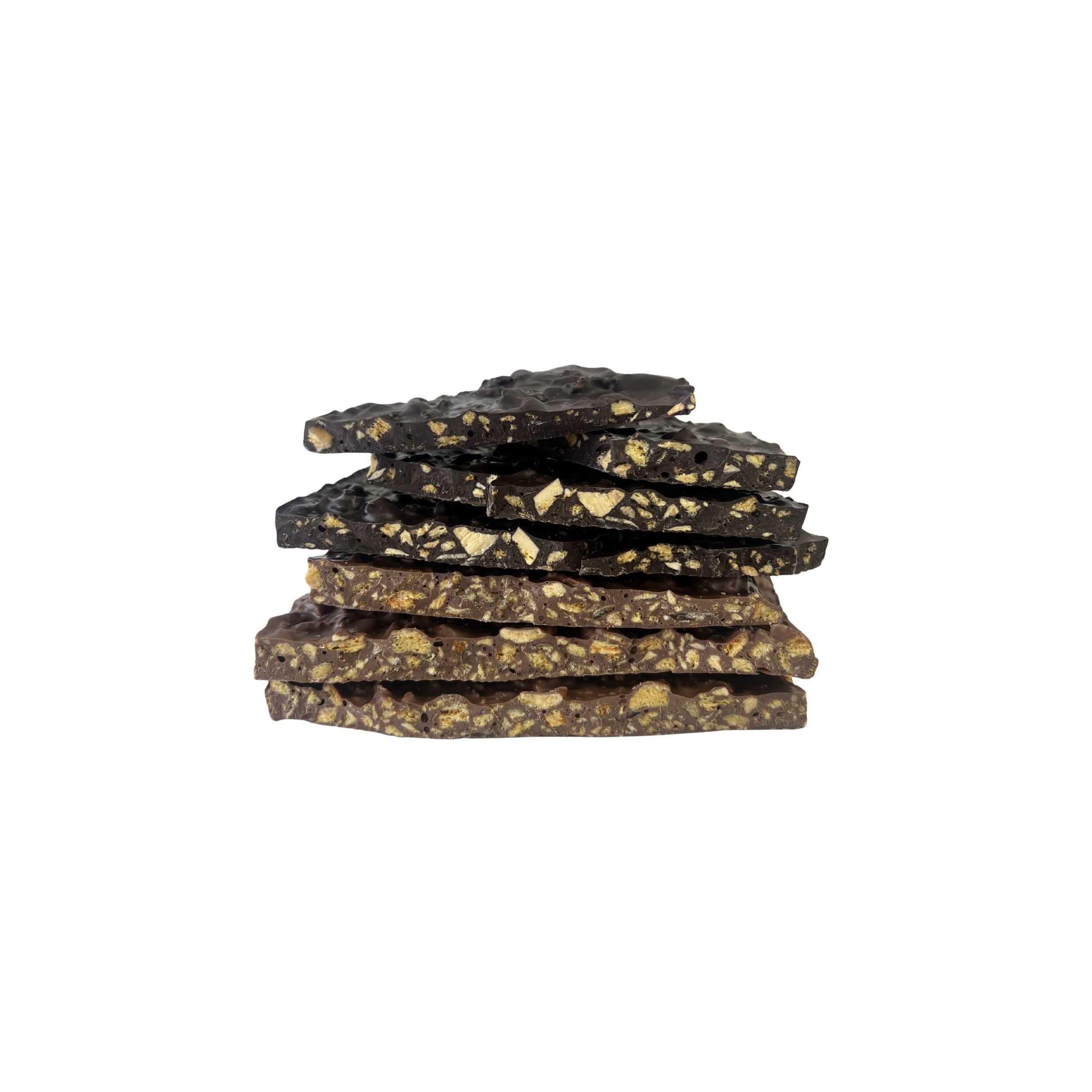 stack of chocolate pieces