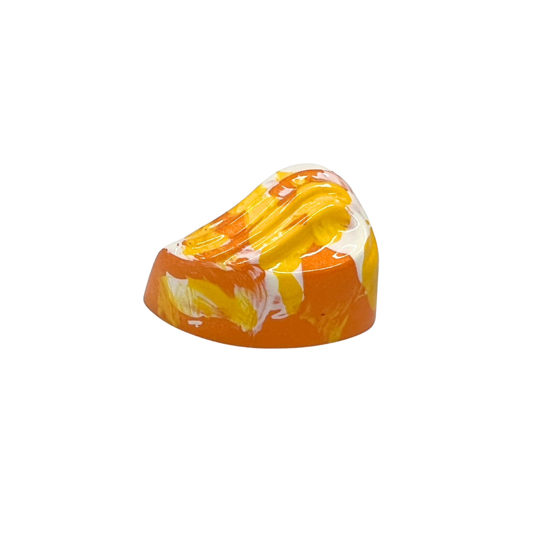 molded bonbon with yellow colored bonbons