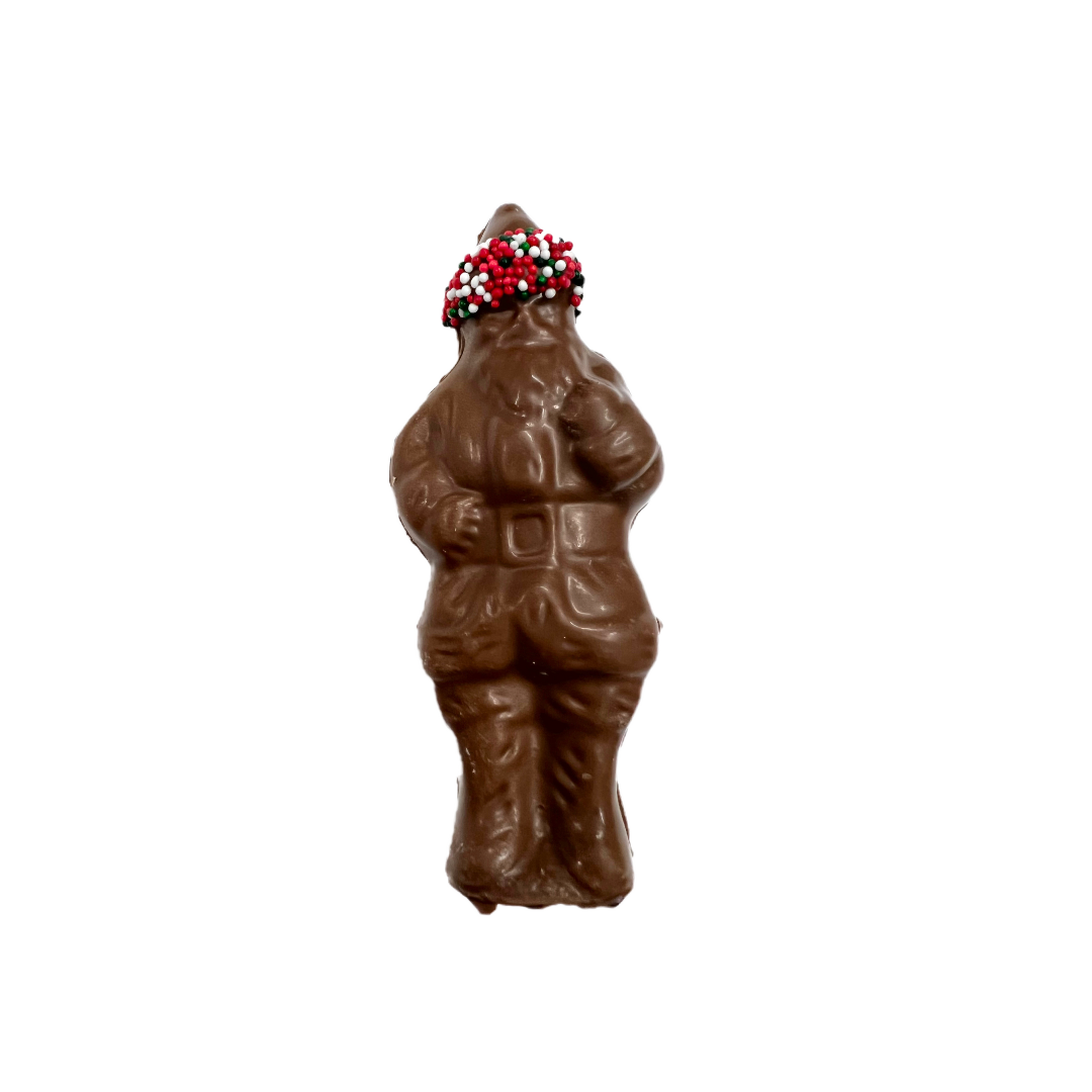 Small Solid Chocolate Santa (4 pack)