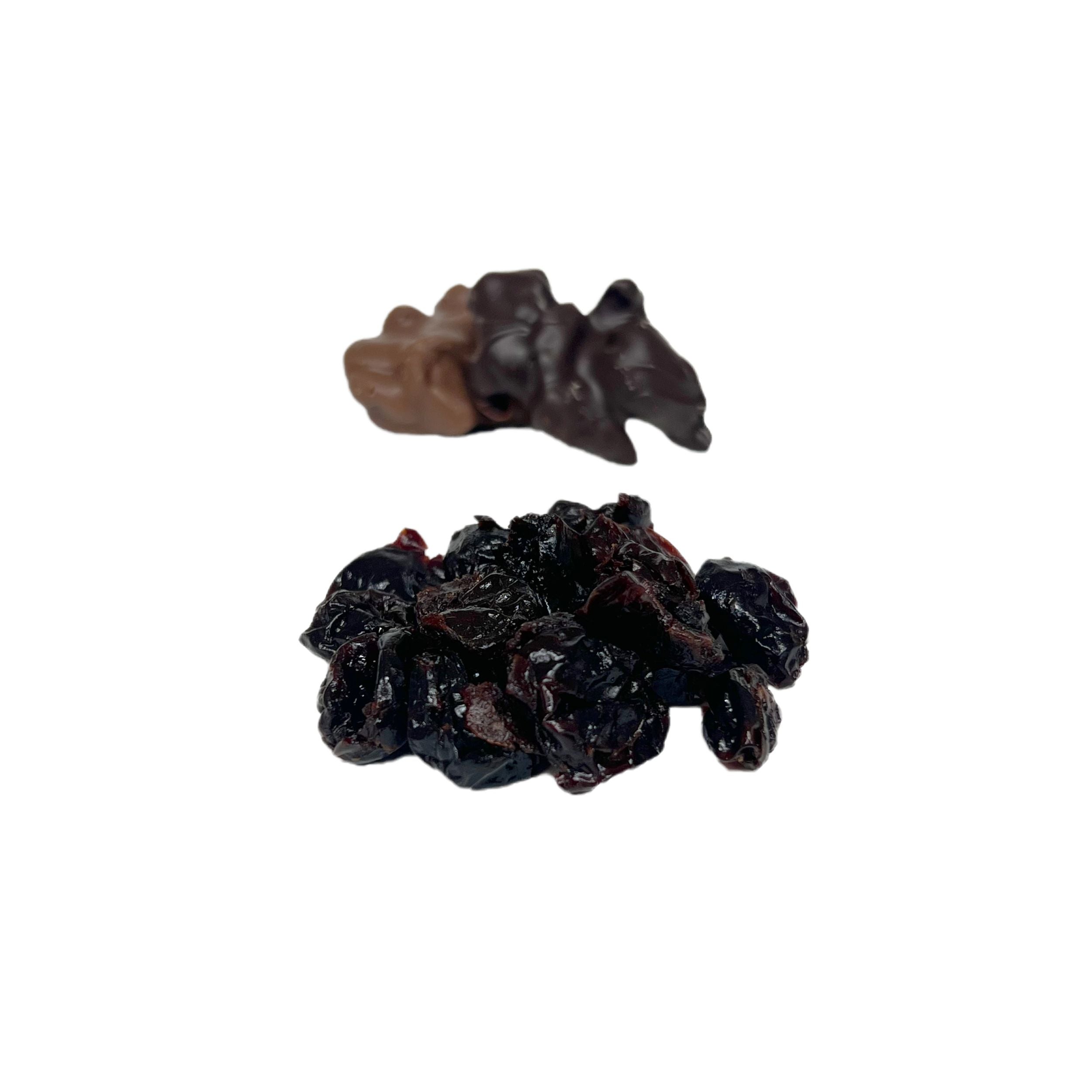 sour cherries on a white background