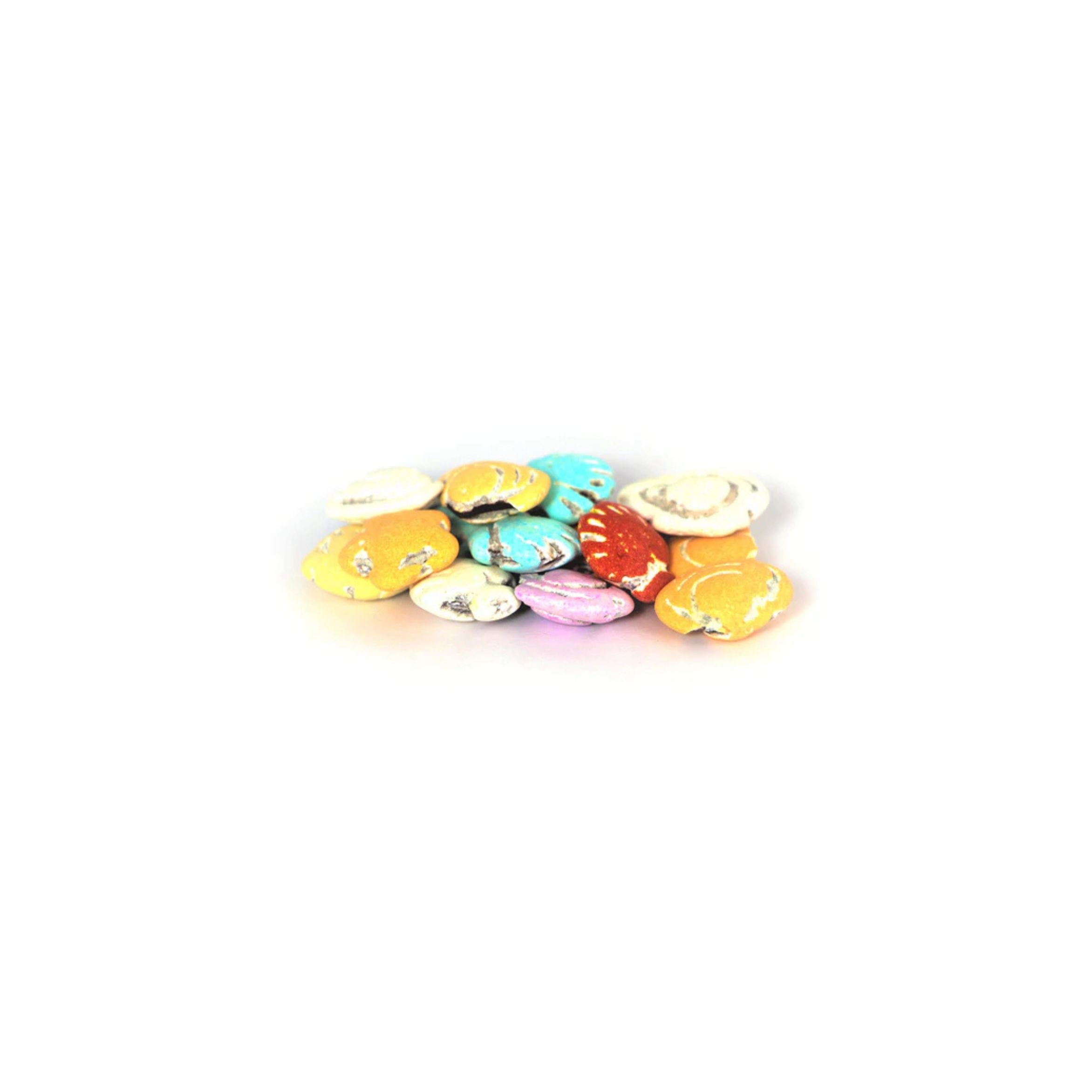 Colorful candies on a white background